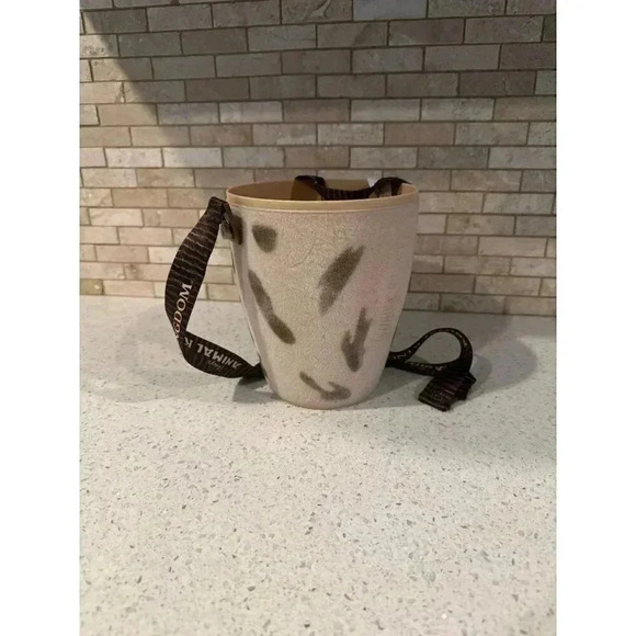 Disney‎ Animal Kingdom Popcorn Bucket Drum Lanyard Lid Animal Safari Print b116 - Picture 2 of 3